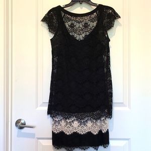Jessica Simpson Black Lace Sheath Dress